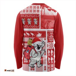 Amazing Aussie Australia Koala Wonderland Christmas Red Long Sleeve T-shirt