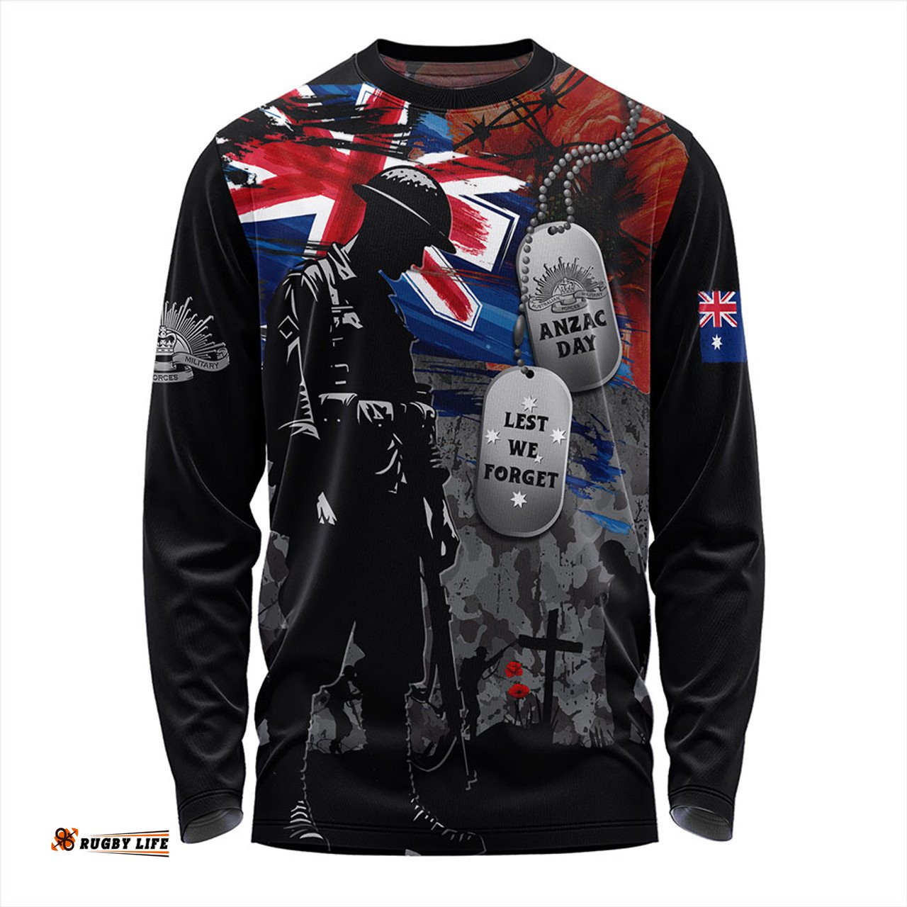 Amazing Aussie Australia Tribute To The Brave Anzac Day Long Sleeve T-shirt