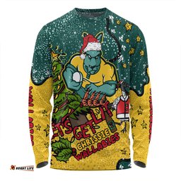 Amazing Aussie Australia Wallabies Christmas Custom Let's Get Lit Chrisse Pressie Long Sleeve T-shirt