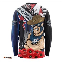 Amazing Aussie Carlton Anzac Day Honor United In Spirit Long Sleeve T-shirt