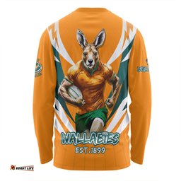 Amazing Aussie Australia Wallabies Championship Sport Style Gold Long Sleeve T-shirt