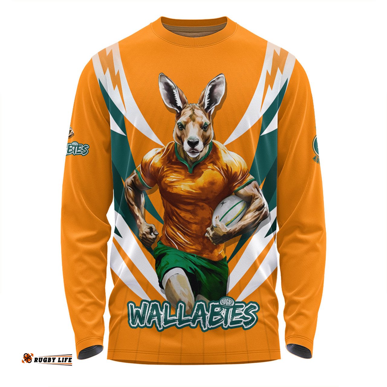 Amazing Aussie Australia Wallabies Championship Sport Style Gold Long Sleeve T-shirt