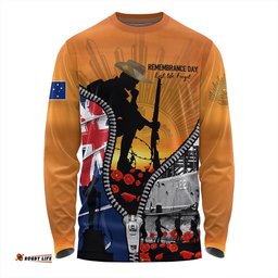 Amazing Aussie Australia Lest We Forget Honoring Our Heroes On Remembrance Day Long Sleeve T-shirt