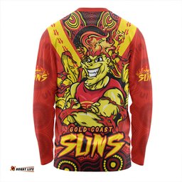 Amazing Aussie Gold Coast SUNS Ripped Legacy Of The Game Long Sleeve T-shirt