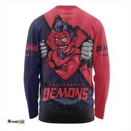 Amazing Aussie Melbourne Breaking Through Fan Design Long Sleeve T-shirt