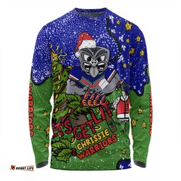 Amazing Aussie New Zealand Warriors Christmas Custom Let's Get Lit Chrisse Pressie Long Sleeve T-shirt