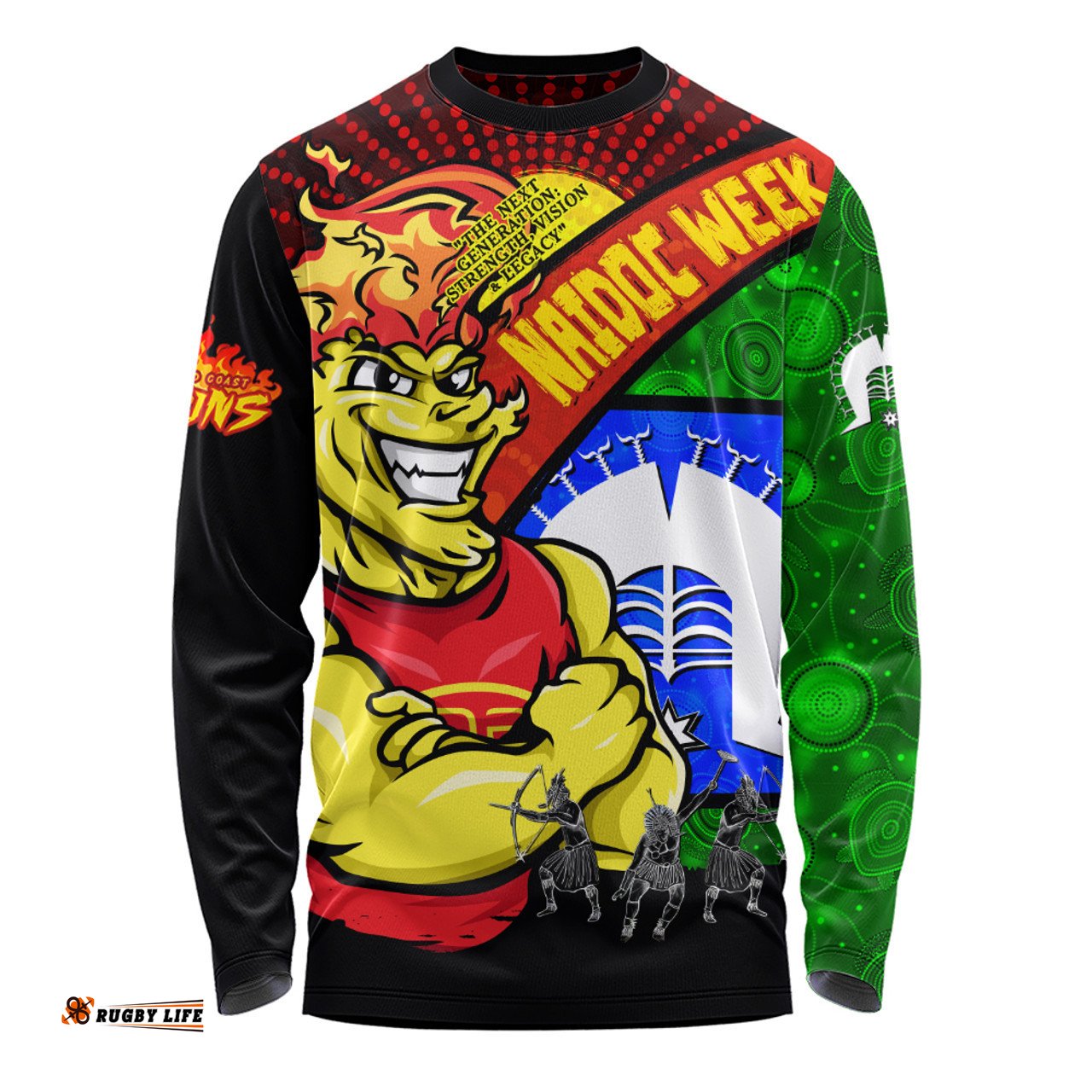 Amazing Aussie Gold Coast SUNS NAIDOC Week Pride Edition Long Sleeve T-shirt