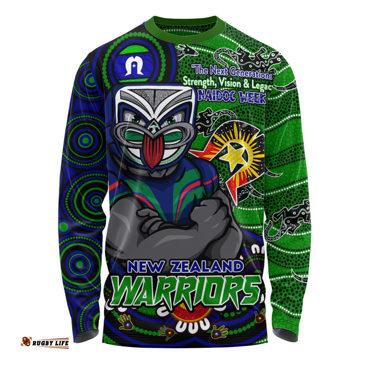 Amazing Aussie New Zealand Warriors Spirit Of NAIDOC Series Long Sleeve T-shirt