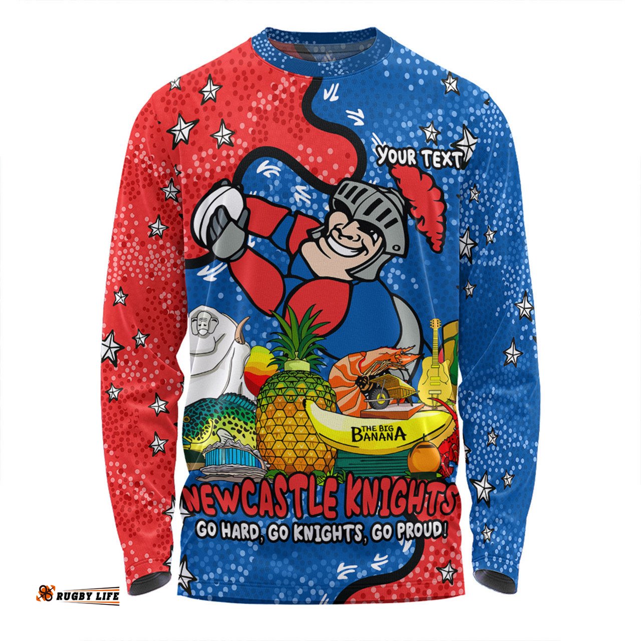 Amazing Aussie Newcastle Knights Custom Australian Big Things Long Sleeve T-shirt
