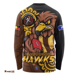 Amazing Aussie Hawthorn Power Through Generations NAIDOC Edition Long Sleeve T-shirt