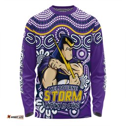 Amazing Aussie Melbourne Storm Aboriginal Inspired Tough Fan Rugby For Life Long Sleeve T-shirt