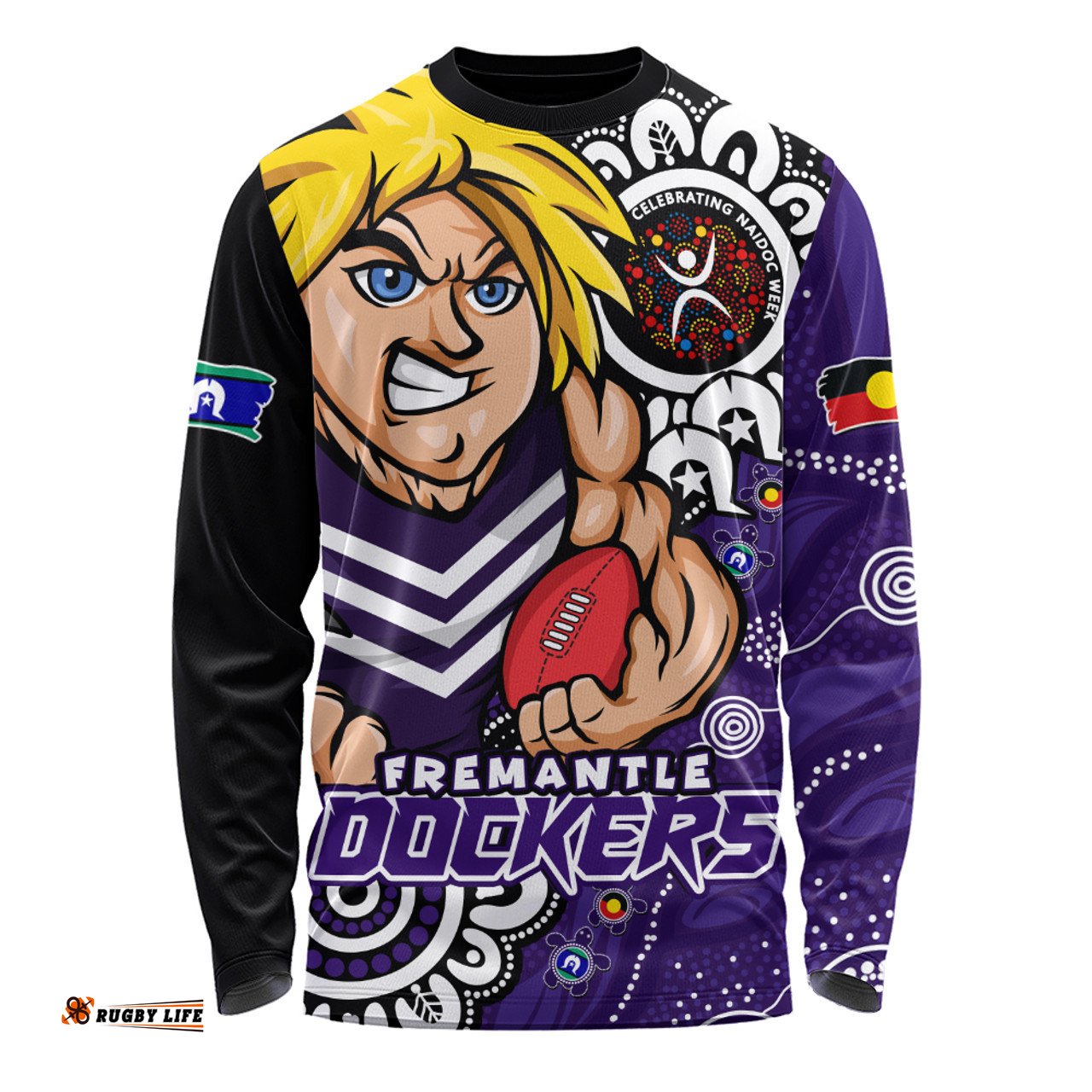Amazing Aussie Fremantle Power Through Generations NAIDOC Edition Long Sleeve T-shirt