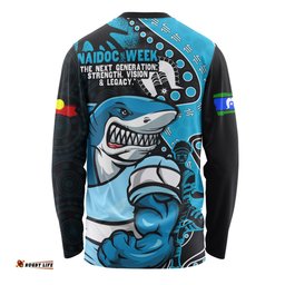 Amazing Aussie Cronulla Sutherland Sharks NAIDOC Indigenous Warrior Spirit Long Sleeve T-shirt