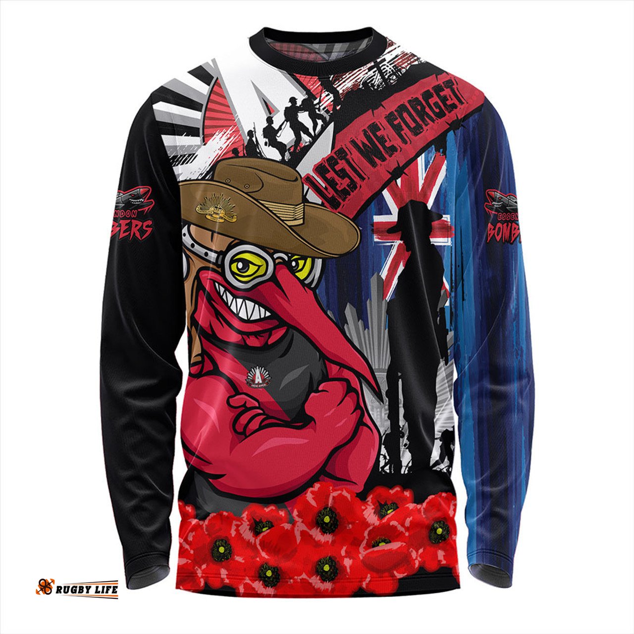 Amazing Aussie Essendon Anzac Day Honor United In Spirit Long Sleeve T-shirt