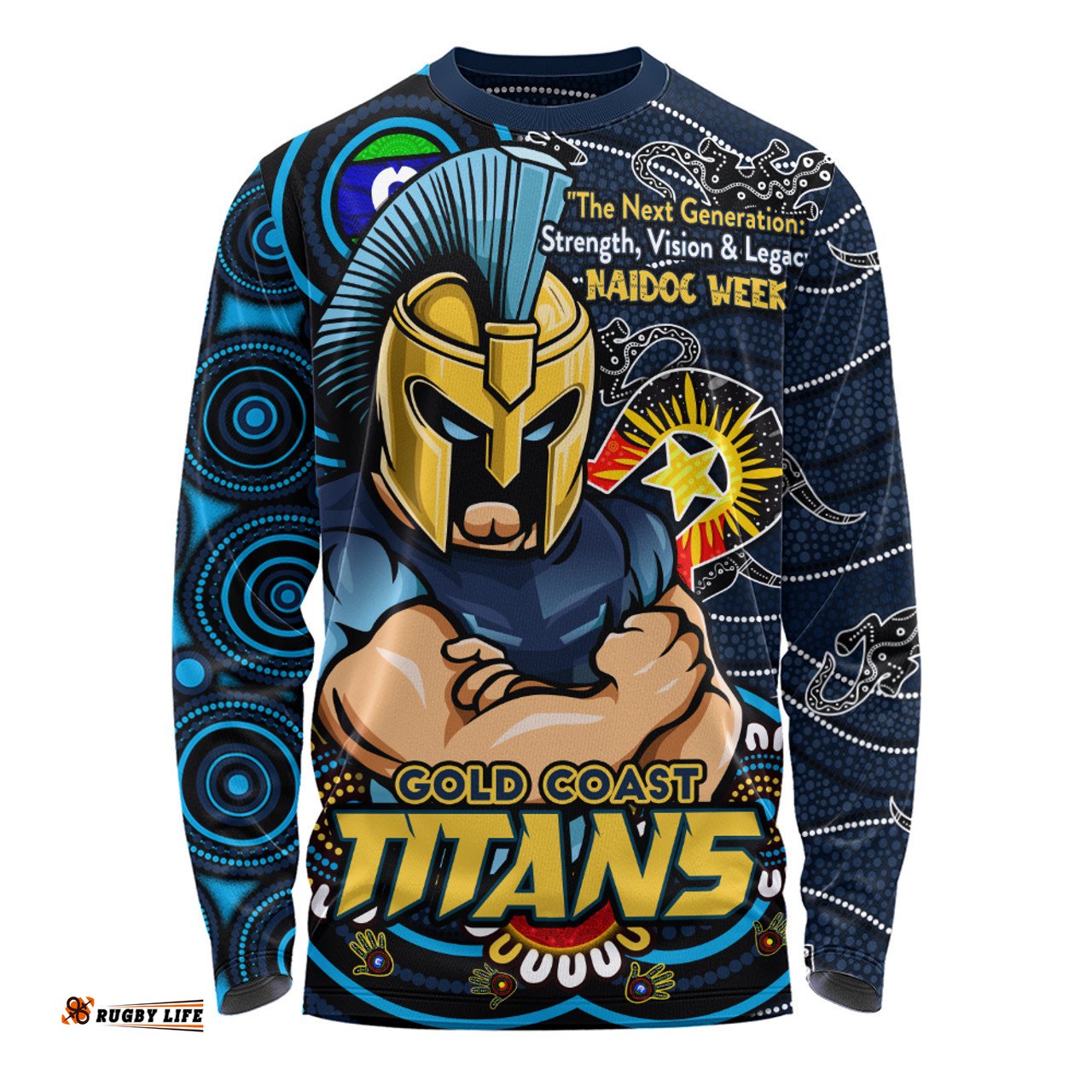 Amazing Aussie Gold Coast Titans Spirit Of NAIDOC Series Long Sleeve T-shirt