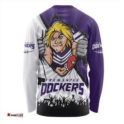 Amazing Aussie Fremantle Breaking Through Fan Design Long Sleeve T-shirt