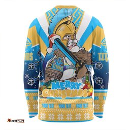 Amazing Aussie Gold Coast Titans Christmas Custom Gold Coast Titans Santa Aussie Big Things Long Sleeve T-shirt