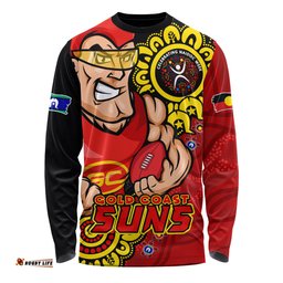 Amazing Aussie Gold Coast SUNS Power Through Generations NAIDOC Edition Long Sleeve T-shirt