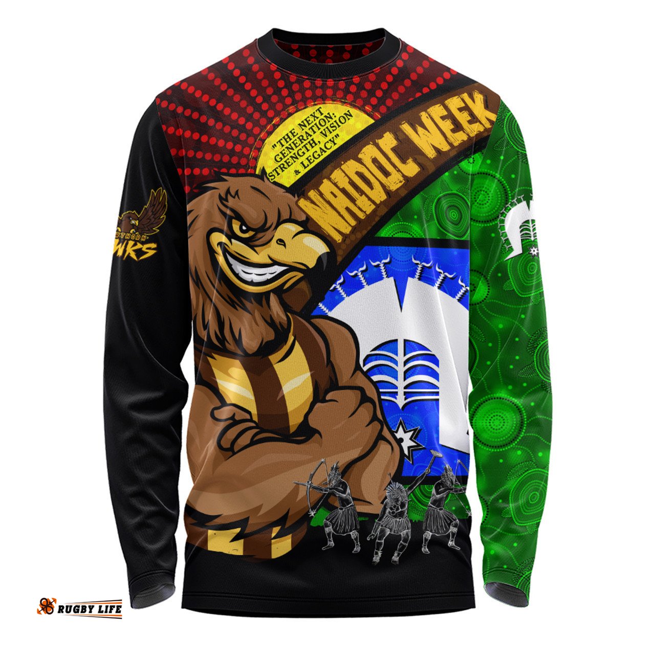 Amazing Aussie Hawthorn NAIDOC Week Pride Edition Long Sleeve T-shirt
