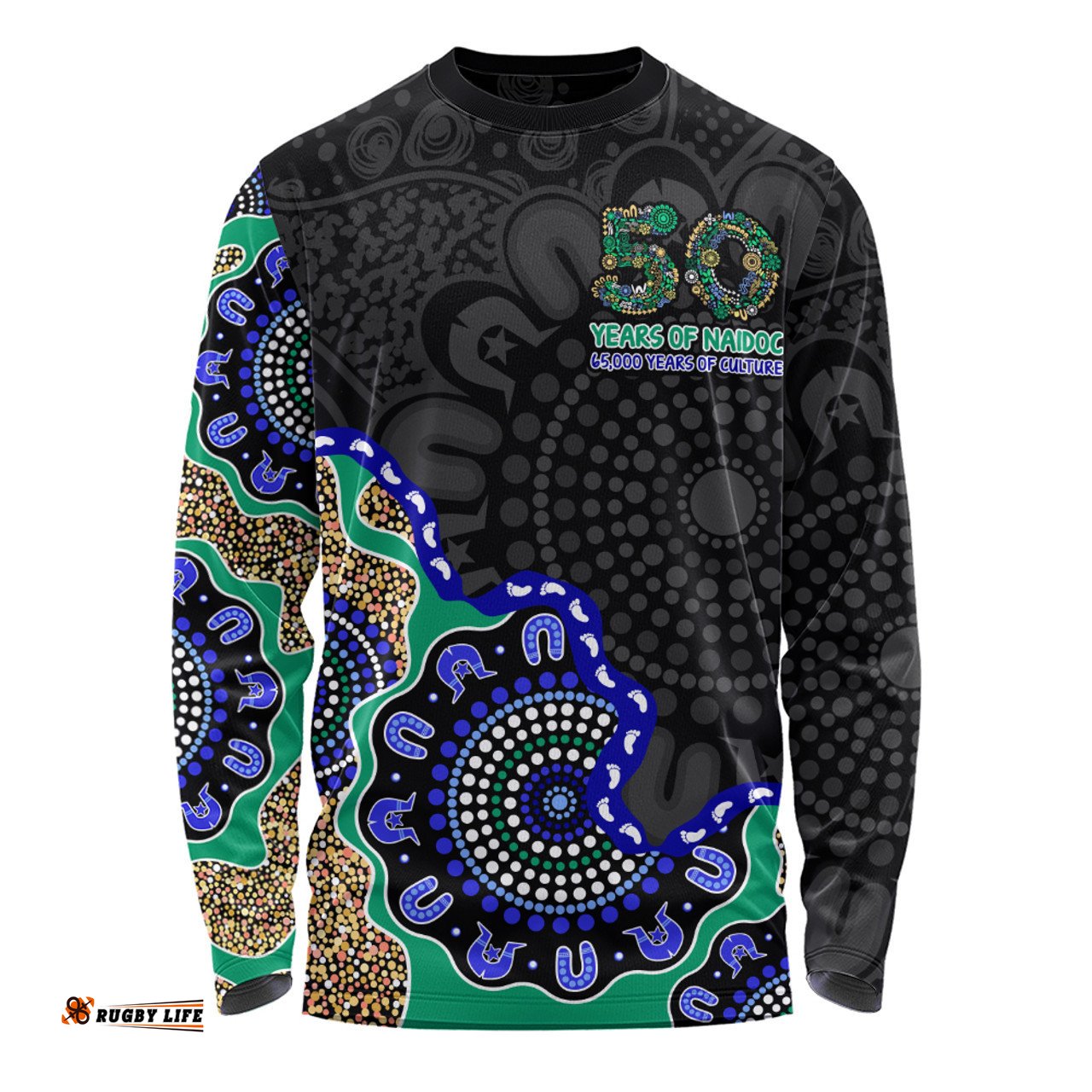 Amazing Aussie Indigenous Australian Aboriginal NAIDOC Fifty Years Cultural Celebration Edition Long Sleeve T-shirt