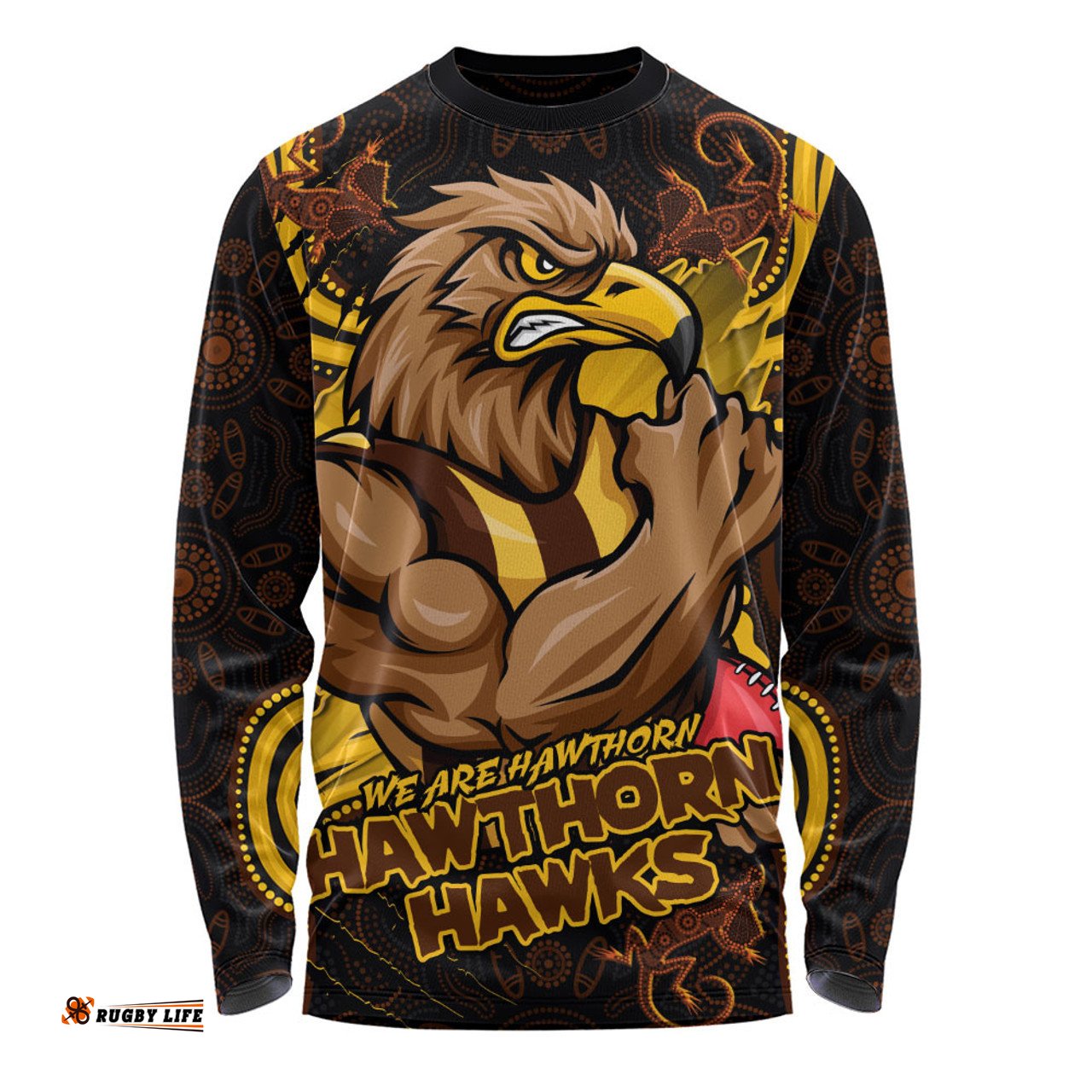 Amazing Aussie Hawthorn Spirit Warriors Of The Game Long Sleeve T-shirt