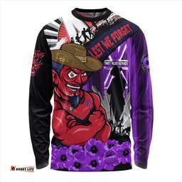 Amazing Aussie Melbourne ANZAC Day Honor Purple Valor And Spirit Long Sleeve T-shirt