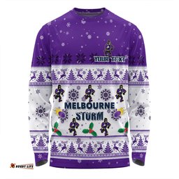 Amazing Aussie Melbourne Storm Christmas Custom Special Ugly Christmas Long Sleeve T-shirt
