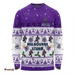 Amazing Aussie Melbourne Storm Christmas Custom Special Ugly Christmas Long Sleeve T-shirt