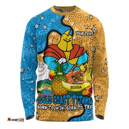 Amazing Aussie Gold Coast Titans Custom Australian Big Things Long Sleeve T-shirt