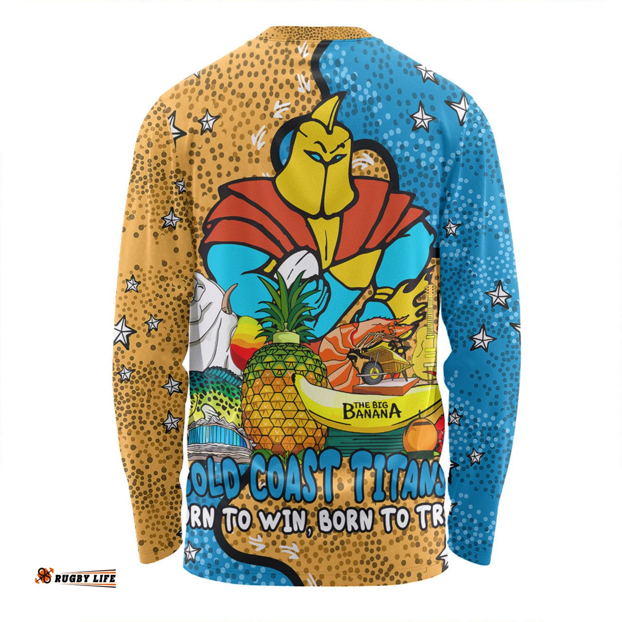 Amazing Aussie Gold Coast Titans Custom Australian Big Things Long Sleeve T-shirt