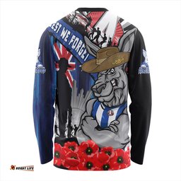 Amazing Aussie North Melbourne Anzac Day Honor United In Spirit Long Sleeve T-shirt