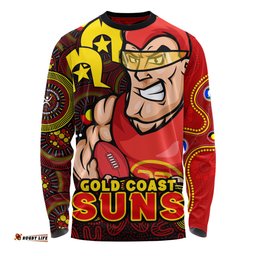 Amazing Aussie Gold Coast SUNS NAIDOC Spirit Of Country Long Sleeve T-shirt