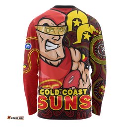 Amazing Aussie Gold Coast SUNS NAIDOC Spirit Of Country Long Sleeve T-shirt