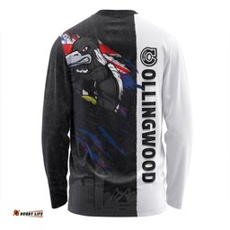 Amazing Aussie Collingwood Burning Passion Of Power Scratch Style Long Sleeve T-shirt