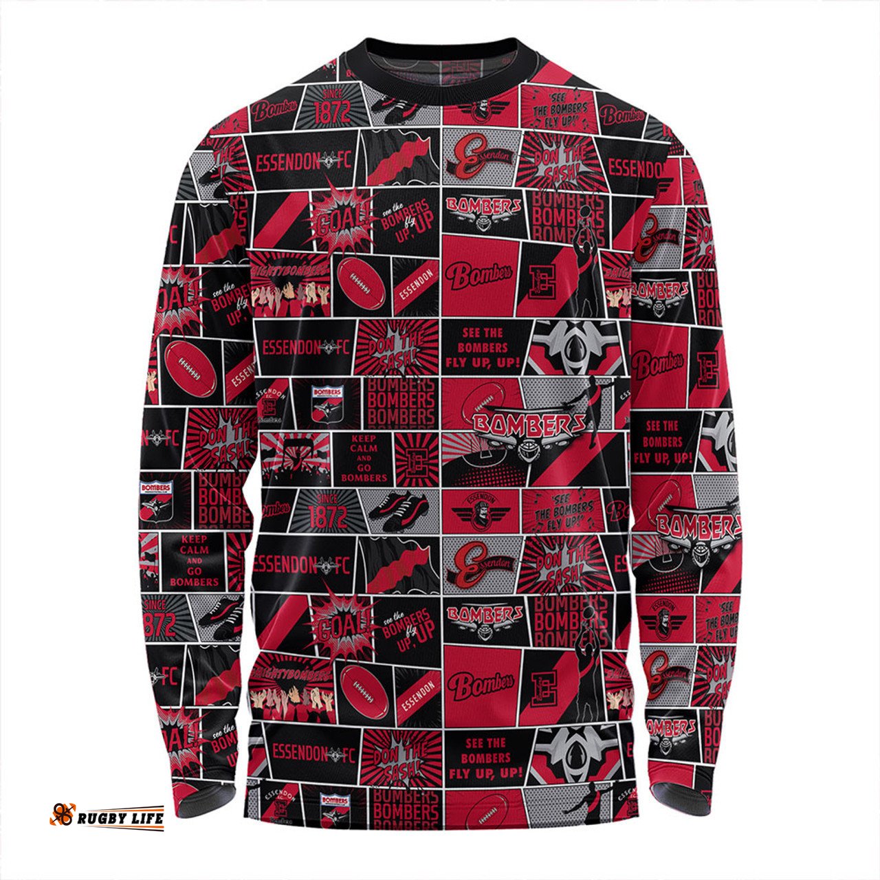 Amazing Aussie Essendon Legacy Of The Pride Comic Style Long Sleeve T-shirt