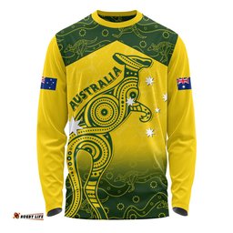 Amazing Aussie Indigenous Australian Aboriginal Dreamtime Kangaroo Australia Pride Long Sleeve T-shirt