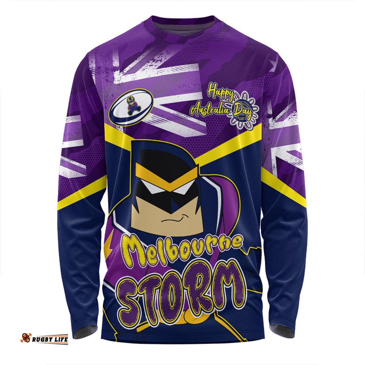 Amazing Aussie Melbourne Storm Happy Australia Day We Are One And Free Long Sleeve T-shirt