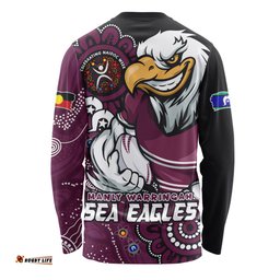Amazing Aussie Manly Warringah Sea Eagles Power Through Generations NAIDOC Edition Long Sleeve T-shirt