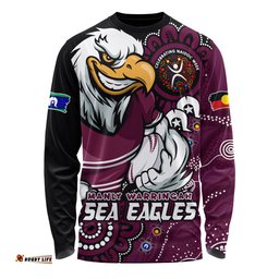 Amazing Aussie Manly Warringah Sea Eagles Power Through Generations NAIDOC Edition Long Sleeve T-shirt
