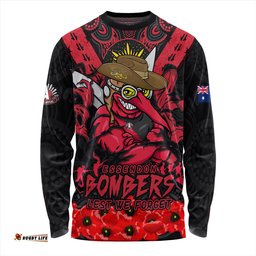 Amazing Aussie Essendon Ripped Legacy Of The Game The ANZAC Spirit Lives On Long Sleeve T-shirt