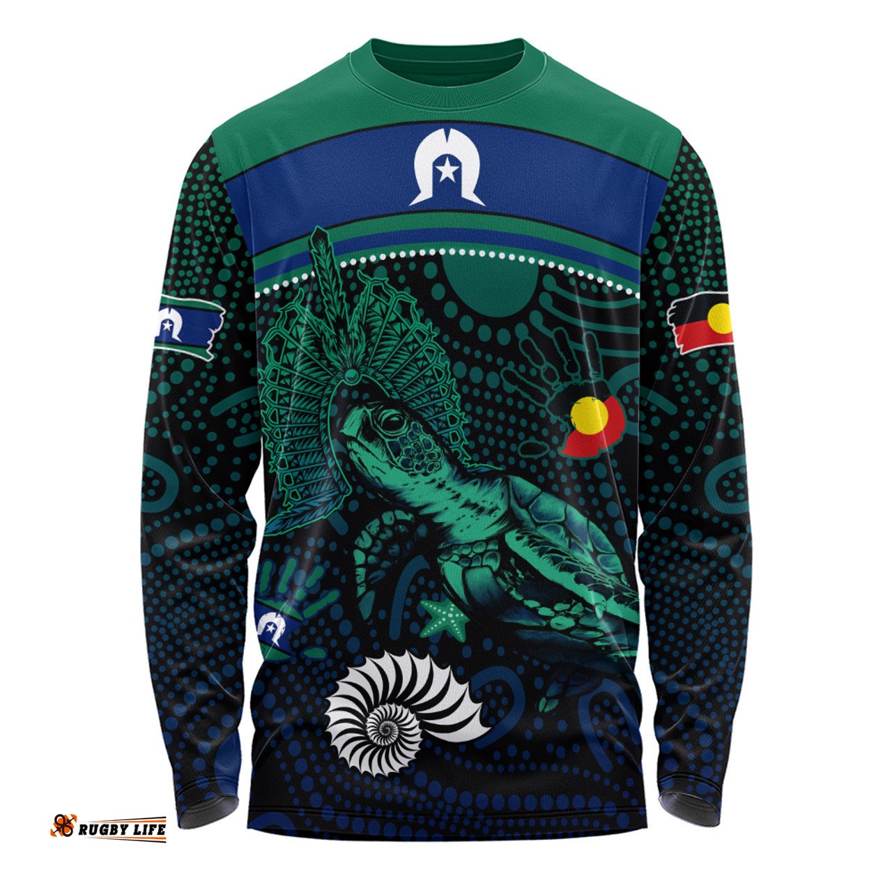 Amazing Aussie Indigenous Australian Aboriginal Turtle Of The Dreaming NAIDOC Edition Long Sleeve T-shirt