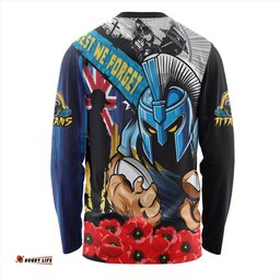 Amazing Aussie Gold Coast Titans United In Spirit Anzac Day Tribute Long Sleeve T-shirt