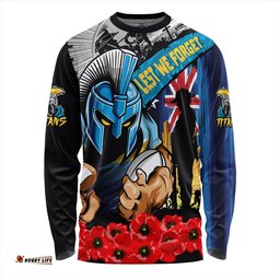 Amazing Aussie Gold Coast Titans United In Spirit Anzac Day Tribute Long Sleeve T-shirt