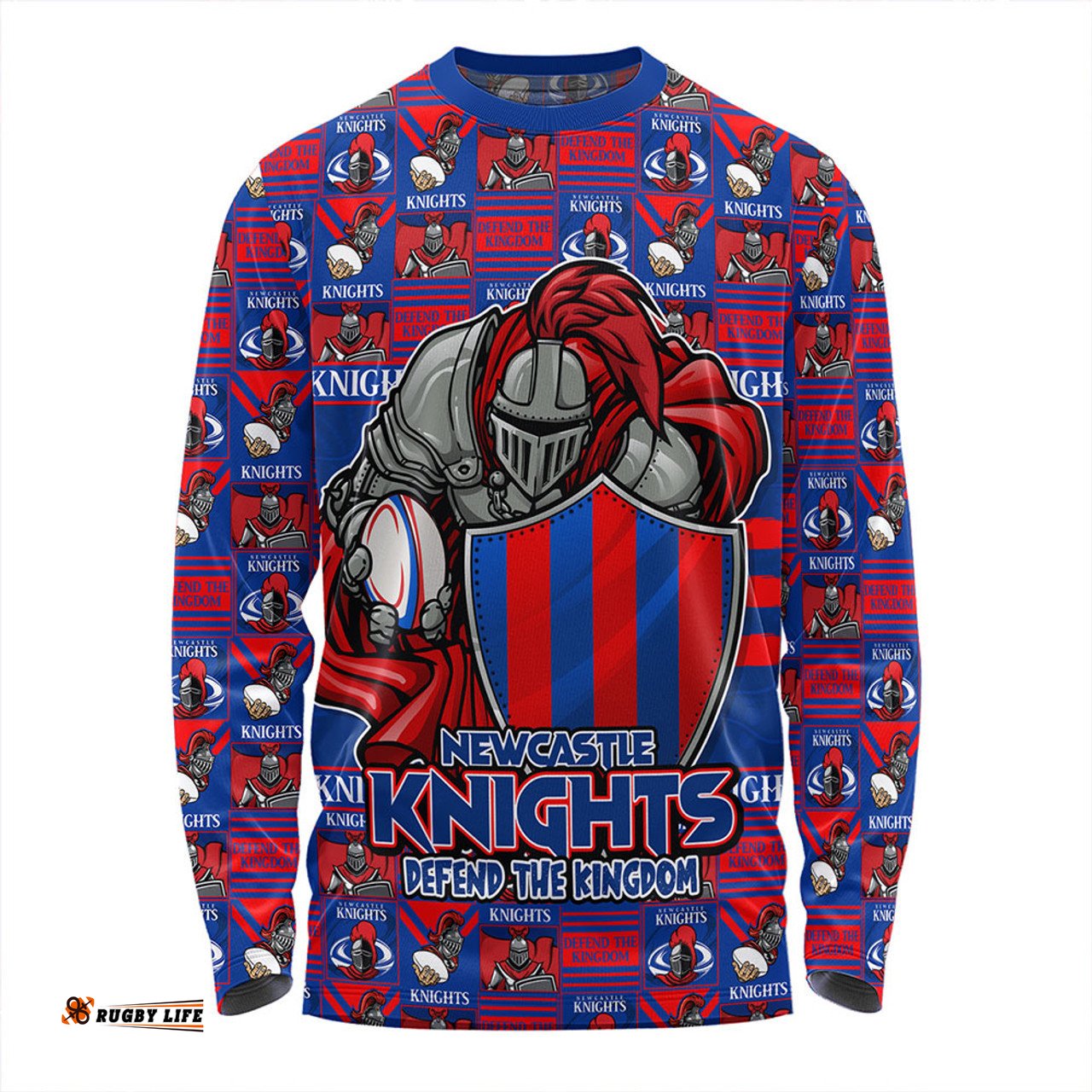 Amazing Aussie Newcastle Knights Champion���s Pride Comic Style Long Sleeve T-shirt
