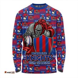 Amazing Aussie Newcastle Knights Champion���s Pride Comic Style Long Sleeve T-shirt