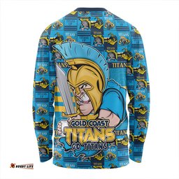 Amazing Aussie Gold Coast Titans Champion���s Pride Comic Style Long Sleeve T-shirt