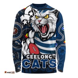 Amazing Aussie Geelong Cats NAIDOC Spirit Of Country Long Sleeve T-shirt