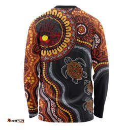 Amazing Aussie Indigenous Australian Aboriginal Hand Of The Land Heart Of The Sea Long Sleeve T-shirt