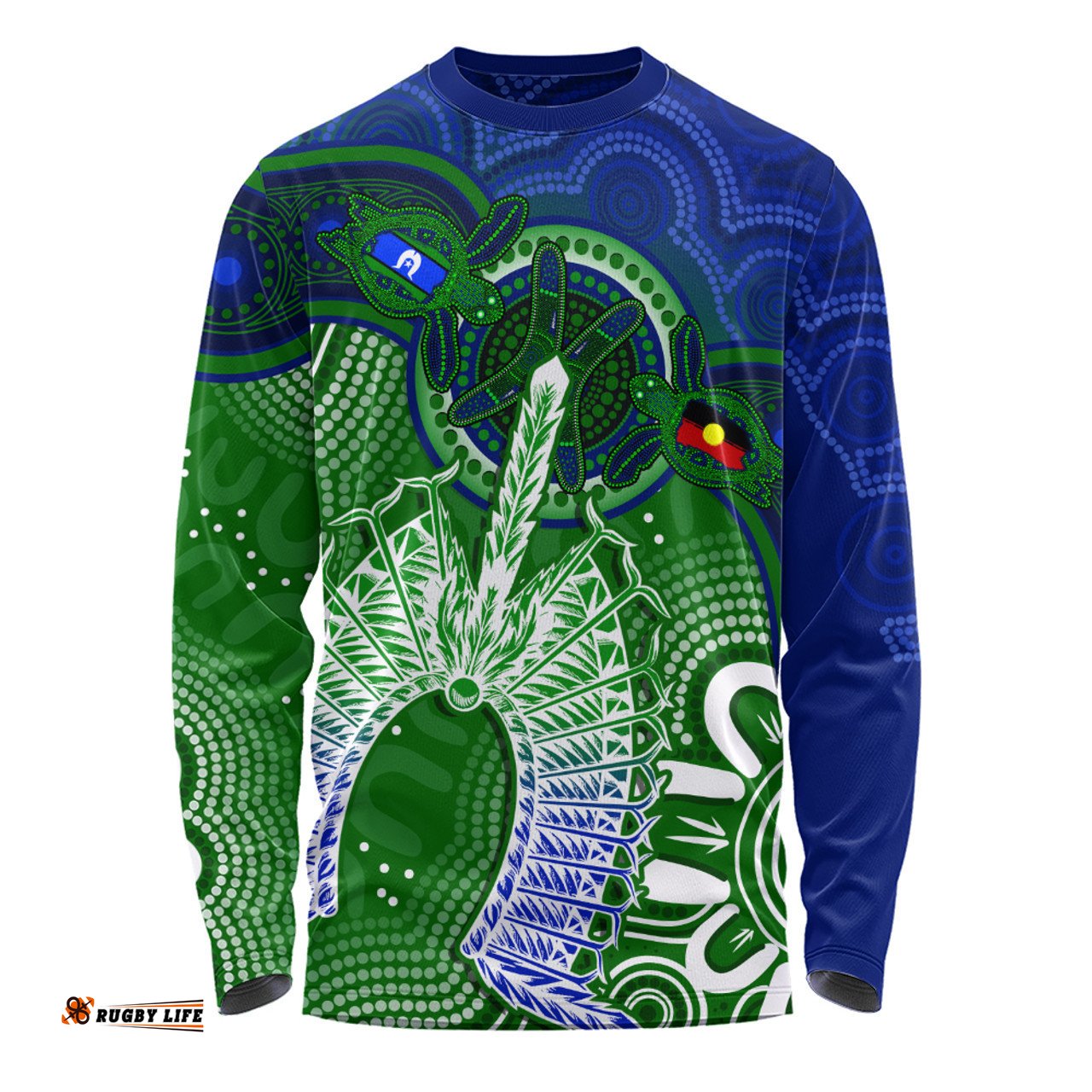 Amazing Aussie Indigenous Australian Aboriginal Spirit Of The Turtle Dreaming Path Long Sleeve T-shirt