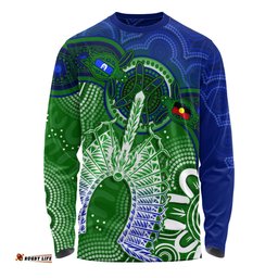 Amazing Aussie Indigenous Australian Aboriginal Spirit Of The Turtle Dreaming Path Long Sleeve T-shirt